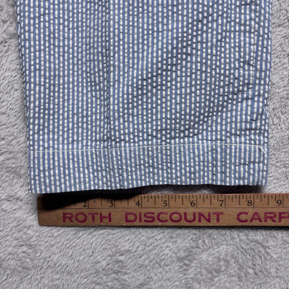 Polo Ralph Lauren Preston Fit Seersucker Pants Mens 40x30 Blue White Striped